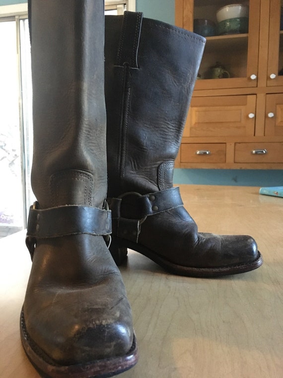 frye brown harness boots