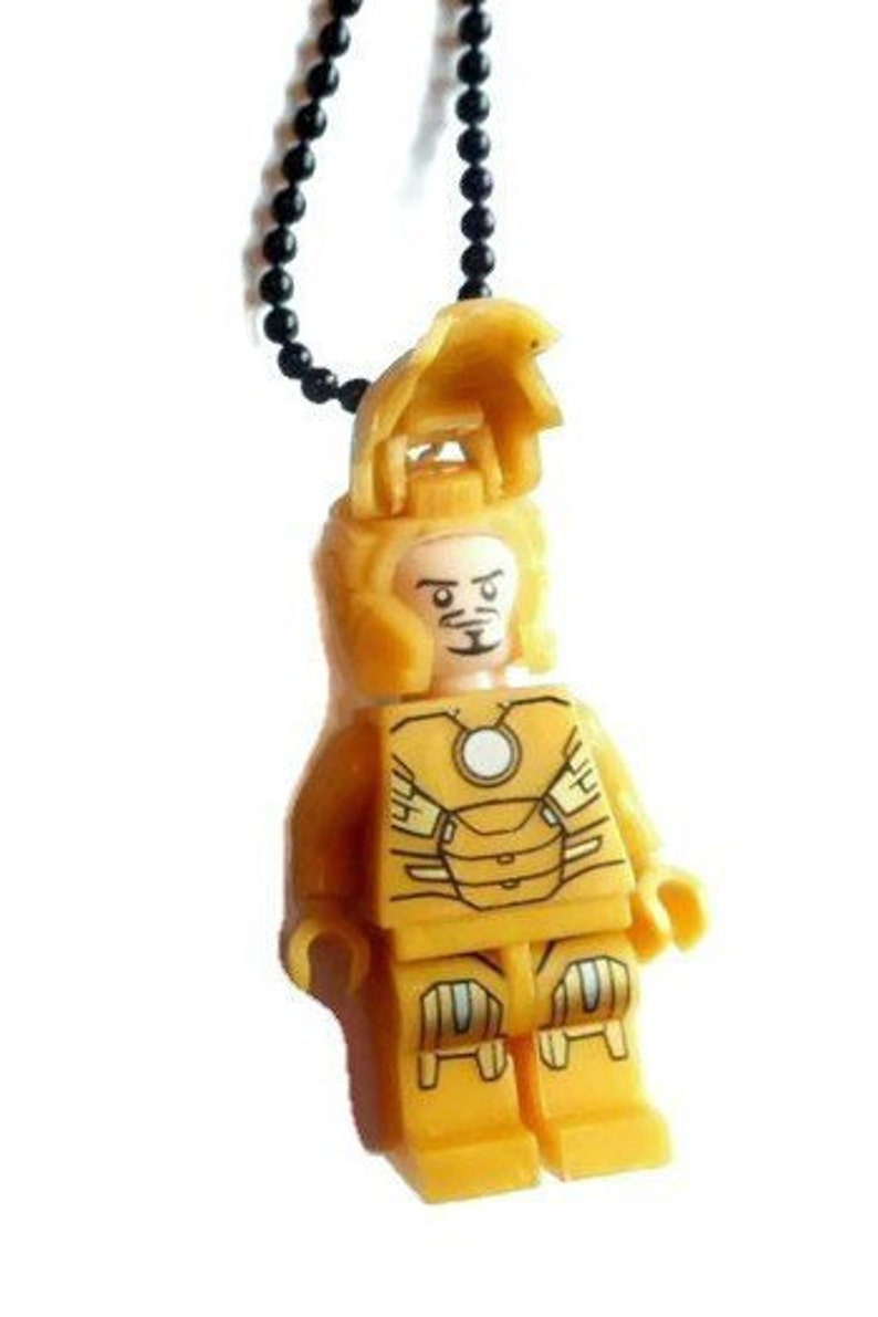 LEGO IRON MAN Necklace / Keychain Marvel Avengers