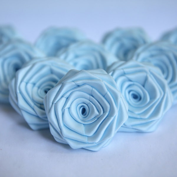 Satin Ribbon Roses Etsy