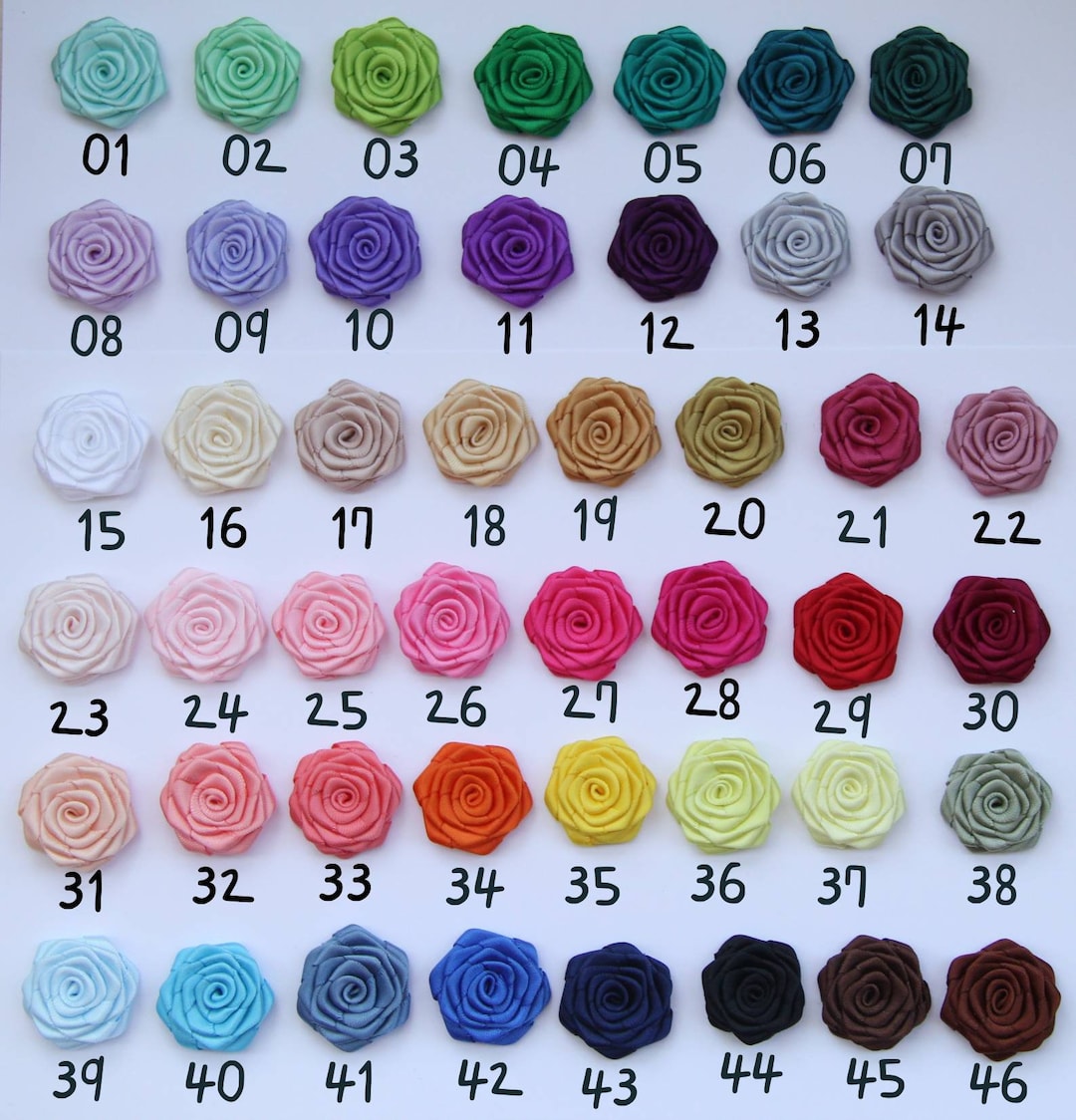 1 Inch Ribbon Roses 10 Small 1