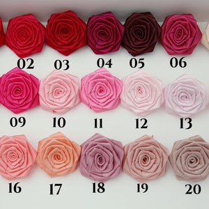 Double Face Satin Ribbon Roses (2 Inches). Choose Your Color. Pink ...