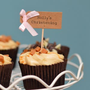 Christening/Baptism Cupcake Toppers (12)