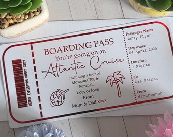 Personalised Foil Gift Voucher/ticket