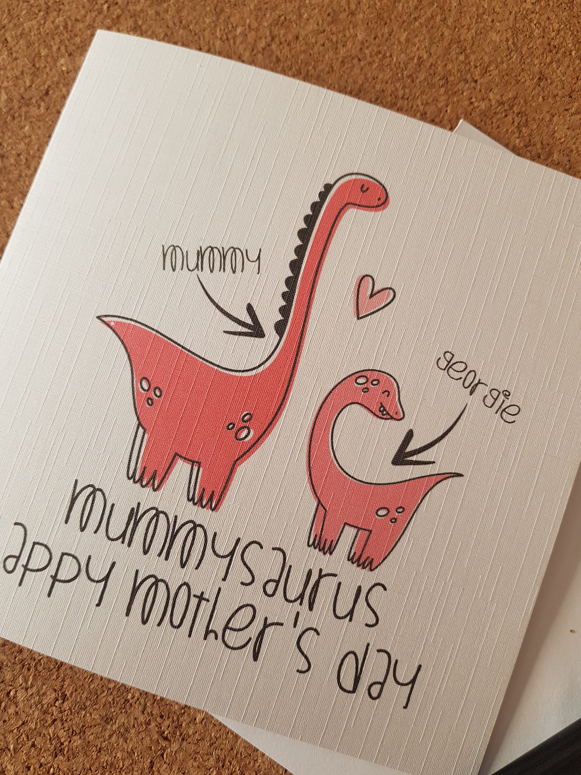 Personalised Dinosaur Mother's Day Card - Etsy UK