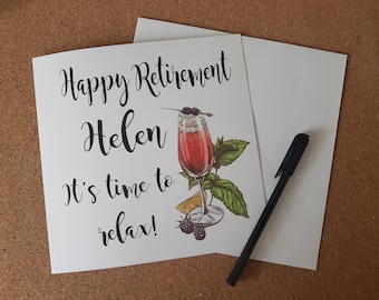 Personalised Retirement Card FREE UK DELIVERY 2nd Class