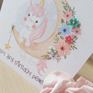 Personalised Unicorn Birthday Card image 9