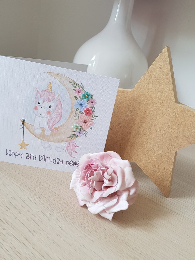 Personalised Unicorn Birthday Card image 5