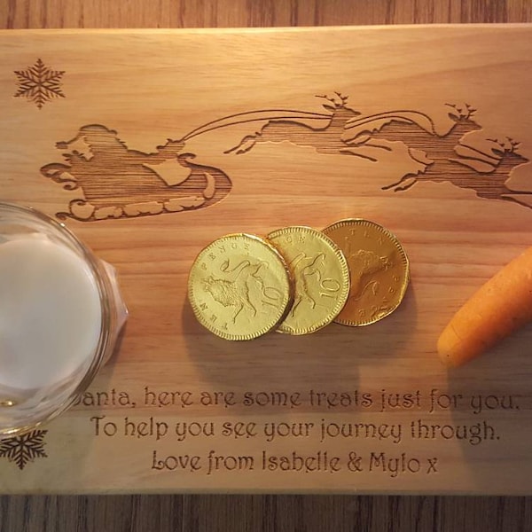 Personalised Christmas Eve, Santa Treat Board