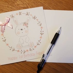 Carte personnalisée du premier anniversaire