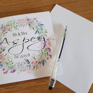 Carte de mariage personnalisée