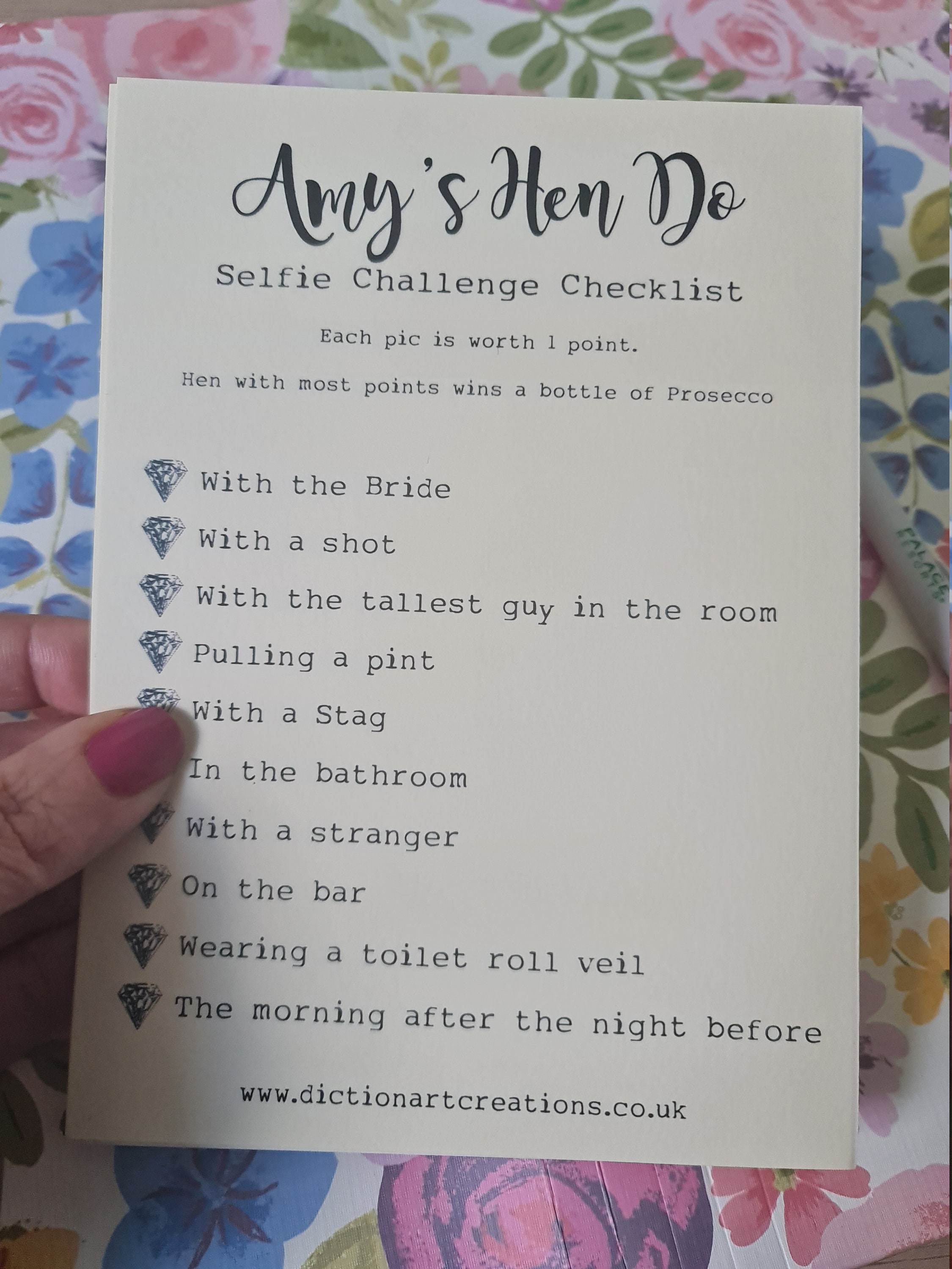 Hen Party Selfie Challenge Cards Pack | Etsy UK