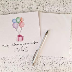 Carte d'anniversaire personnalisée pour fille