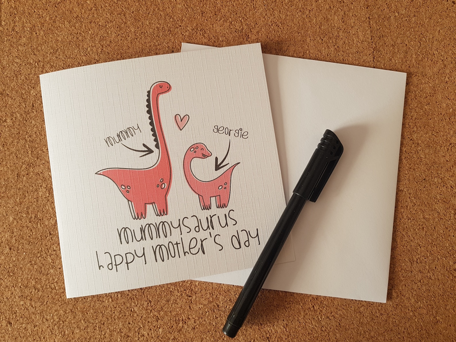 Personalised Dinosaur Mother's Day Card - Etsy UK