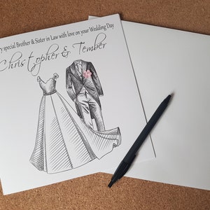 Carte de mariage personnalisée pour couple