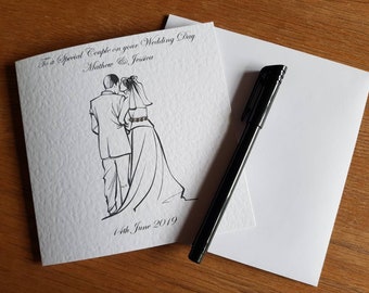 Personalised Wedding Card Couple FREE UK DELIVERY 2nd Class