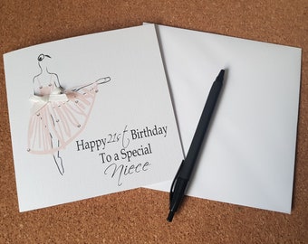 Personalised Ballet Dancer Birthday Card