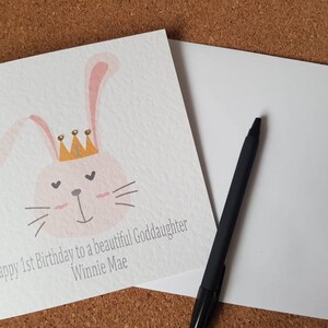Carte d'anniversaire personnalisée pour fille