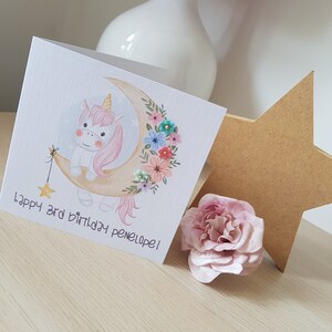 Personalised Unicorn Birthday Card image 7