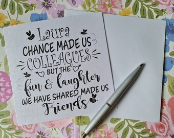 Personalised Leaving Card FREE UK DELIVERY 2nd Class
