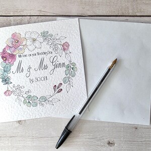 Carte de mariage personnalisée