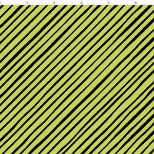 loralie design- quirky bias stripe lime/black 692-450