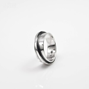 Unisex band ring, Wide infinity ring