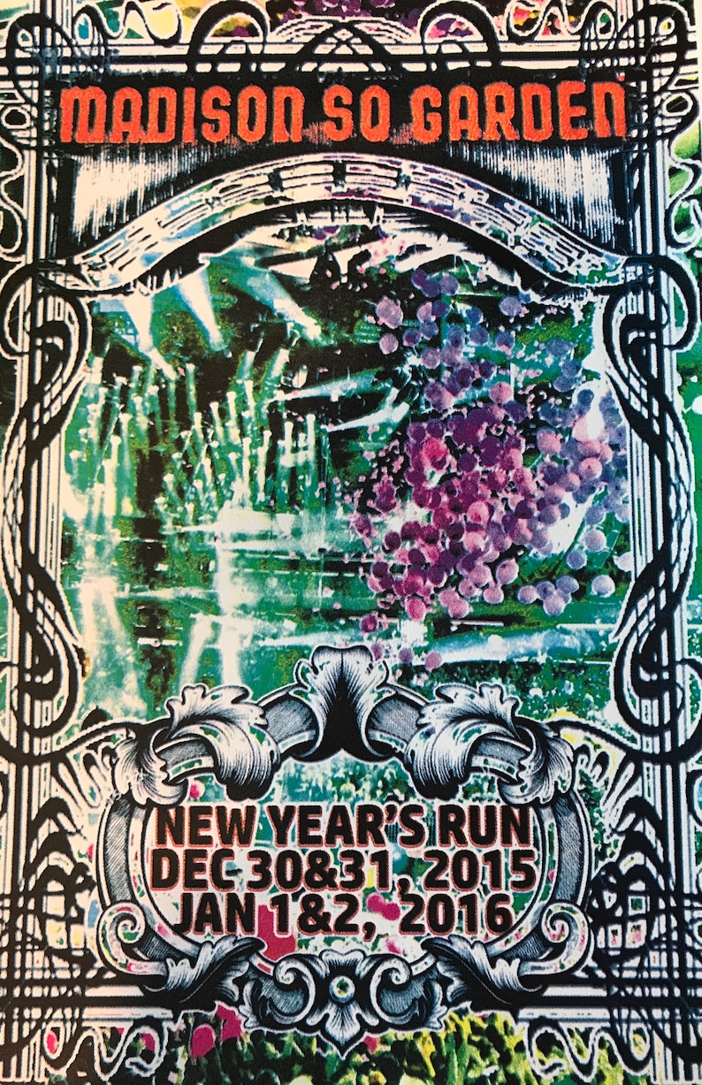 SALE Phish MSG poster screen print new Years 2016 trey Etsy