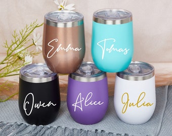 Personalized Wine Tumblers,Stainless Steel Wine Glass,Bachelorette gifts,Bridesmaid Gift,Wedding Favor,Proposals Gifts,Wedding Gift,Birthday