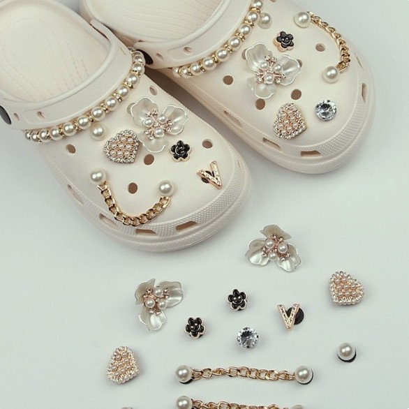 Gold and Black Bling Crocs 
