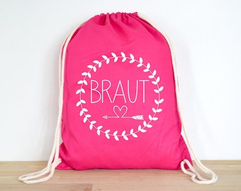 Jute bag/gym bag bride