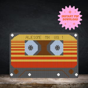 Awesome Mix Tape | Guardians of the Galaxy cross-stitch Pattern | Instant PDF download