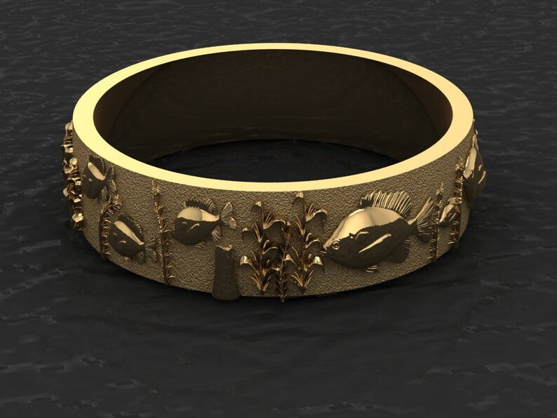 Men's Nature Scene Wedding Bands 6mm Etsy