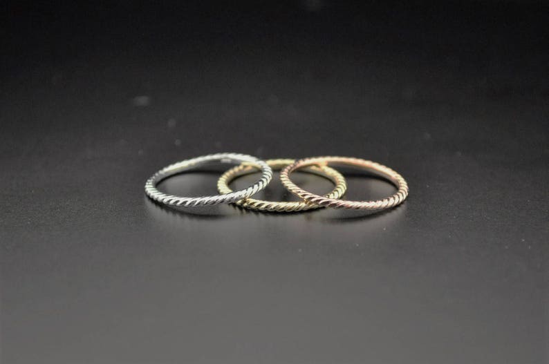 Petite Twisted Stacking Band Wedding Band