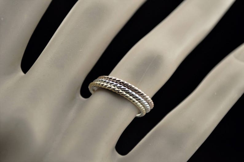 Petite Twisted Stacking Band Wedding Band