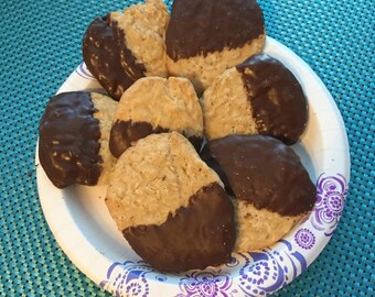 Coconut Cookies Dipped in Chooclate