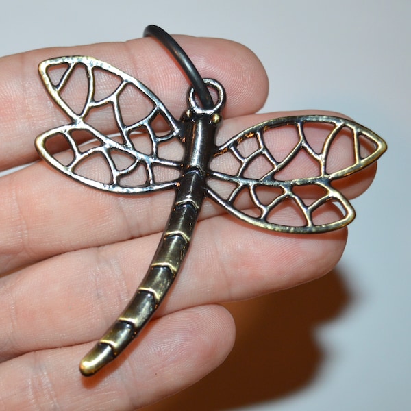 Dragonfly Shower Curtain Hooks, Set of 12 - Antique Bronze Openwork Cutout (Pre-Order)