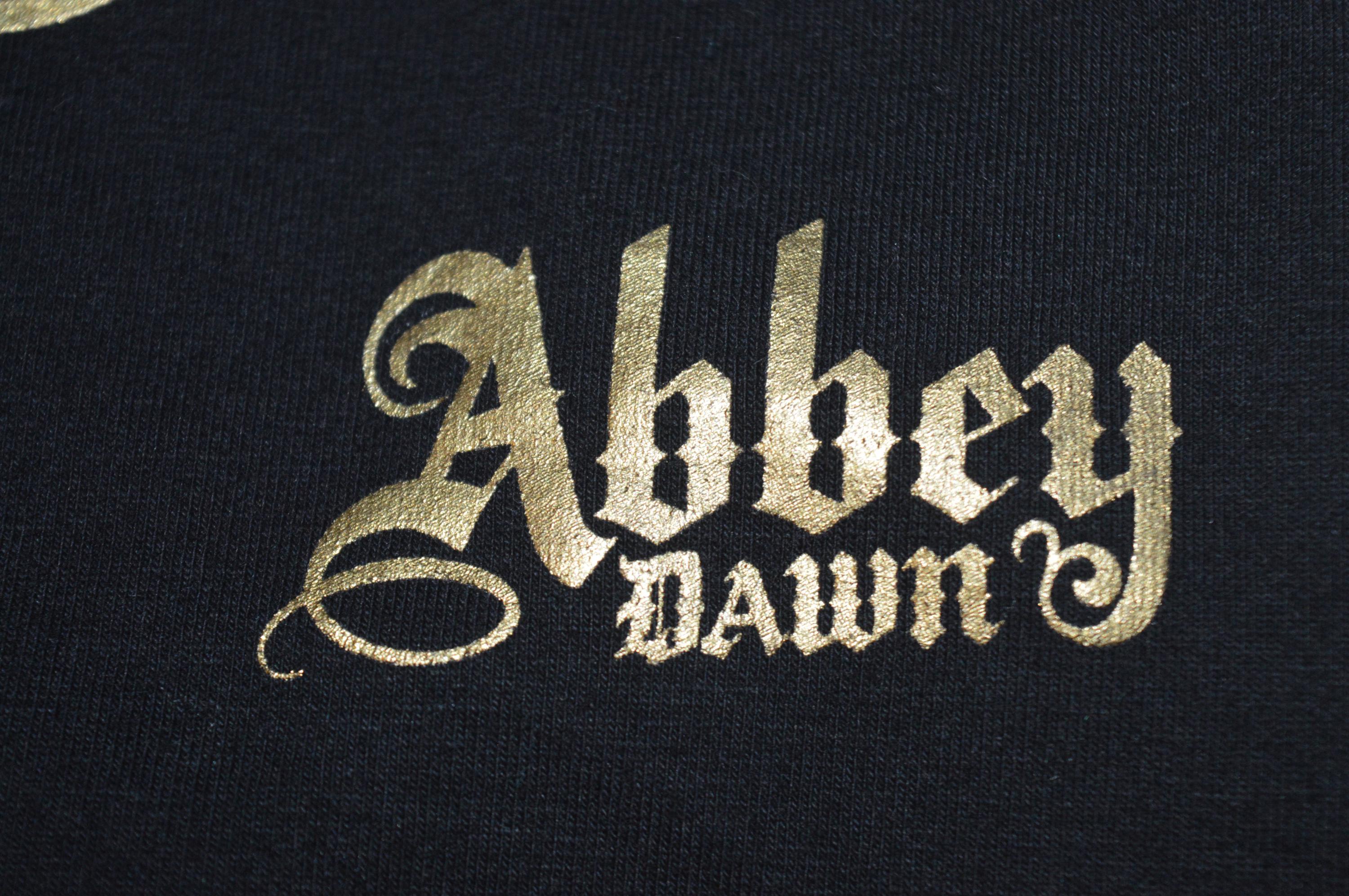 Abbey Dawn Skull Black Hoodie - Full Zip, Metallic Gold, Short