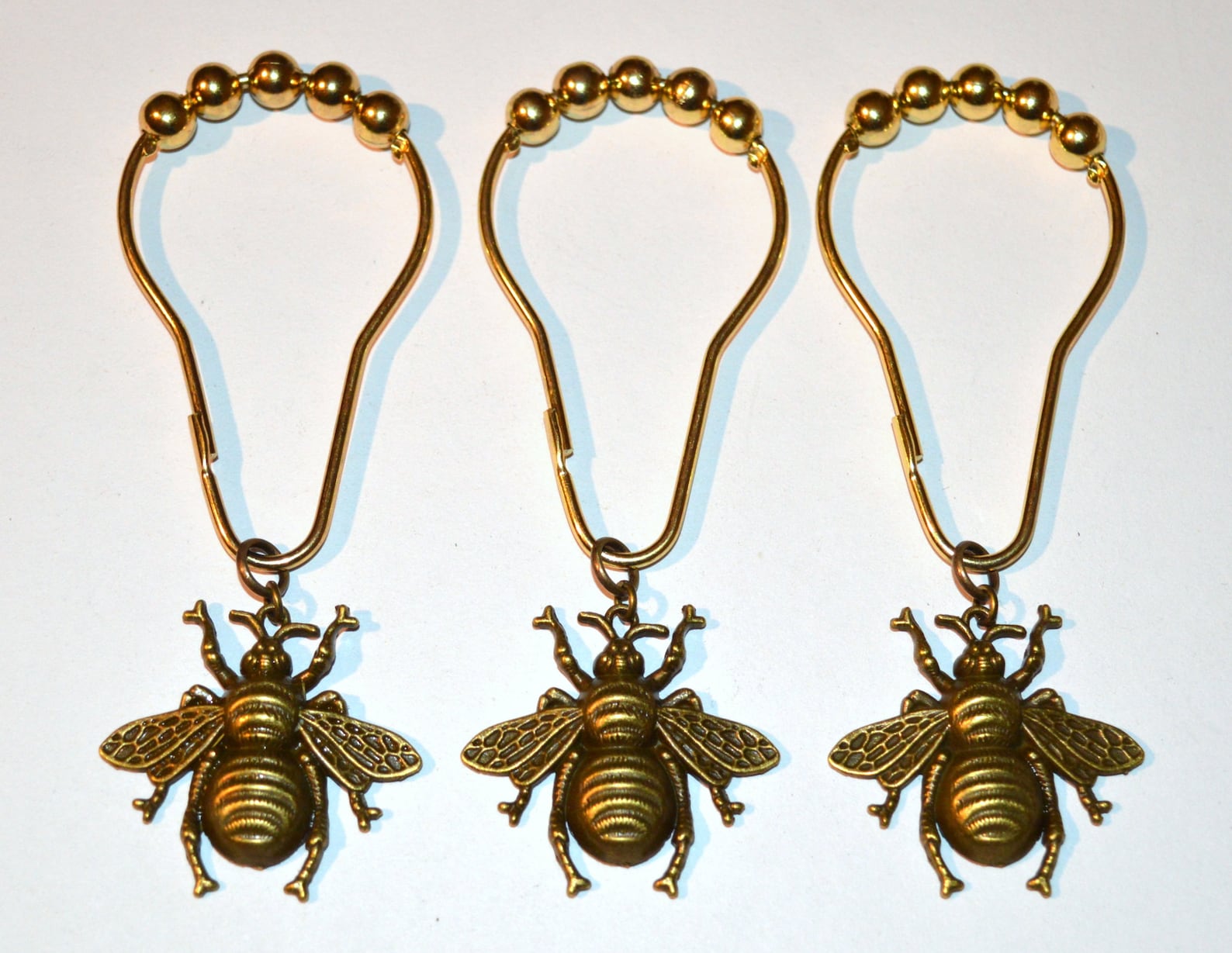Bee Shower Curtain Hooks (color Ant Bronze / Gold)
