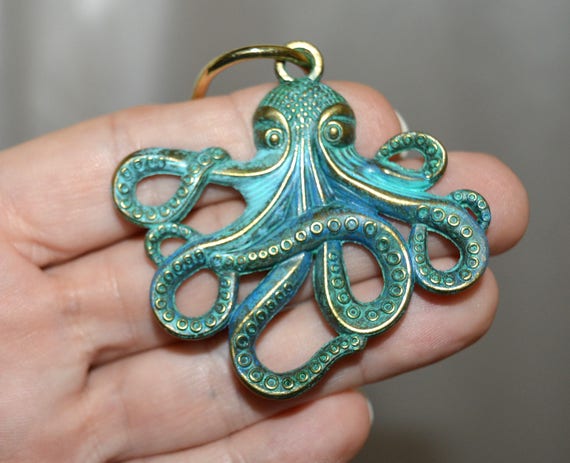 Octopus Shower Curtain Hooks Set Of 12 Bronze Optional Etsy