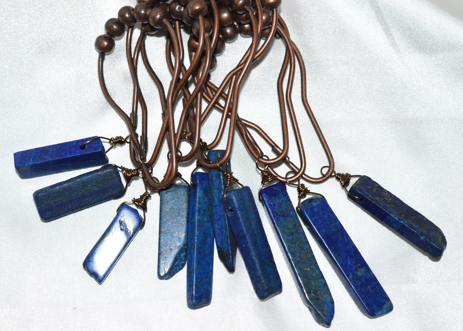 Lapis Lazuli Shower Curtain Hooks Set of 12 Navy Blue Cobalt Etsy