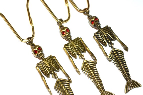 Mermaid Skeleton Shower Curtain Hooks Silver Or Bronze Set Mermaid Skeleton Shower Curtain Hooks, Mermaid Shower Curtain Hooks