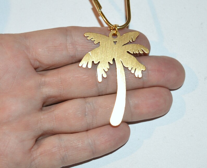 Palm Tree Shower Curtain Hooks Set of 12 Brushed Aluminum Etsy