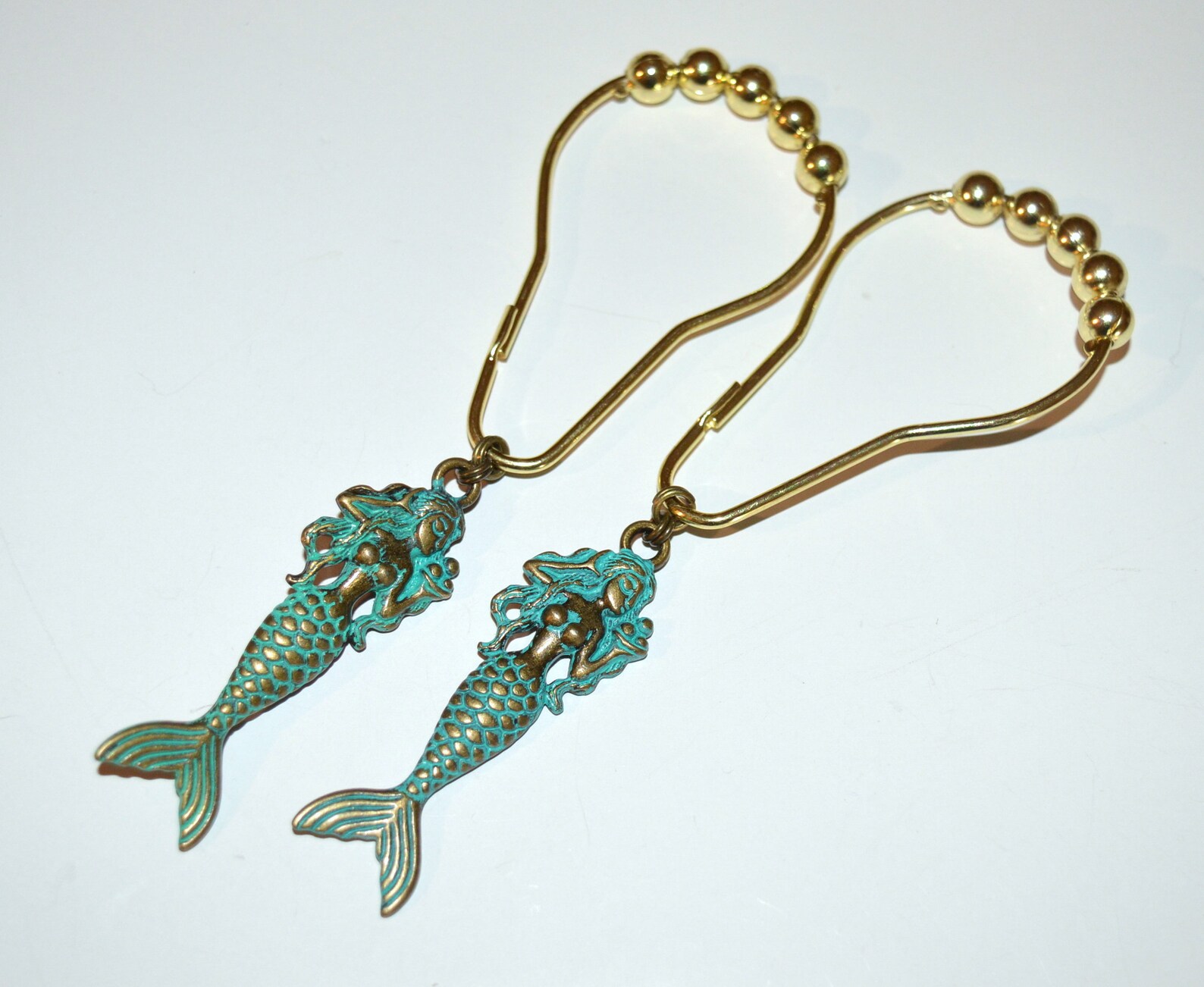Mermaid Shower Curtain Hooks Antique Bronze With Optional Etsy