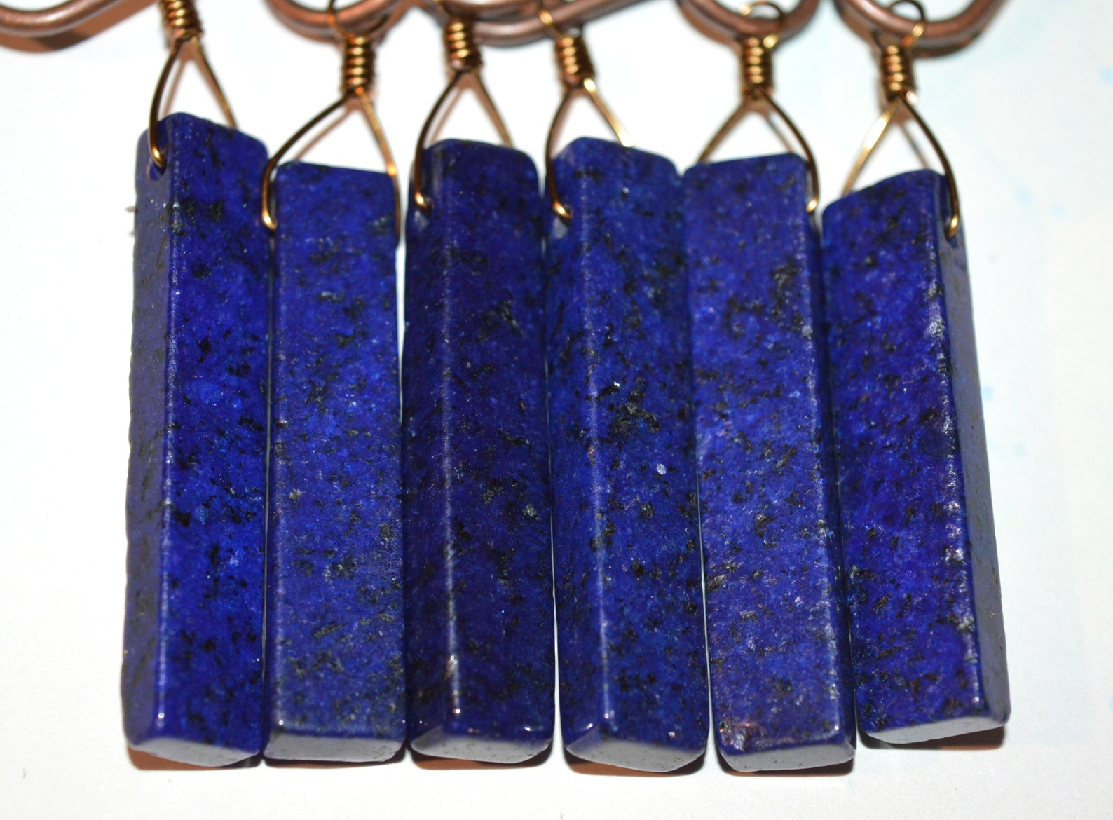 Lapis Lazuli Shower Curtain Hooks Set of 12 Navy Cobalt Etsy