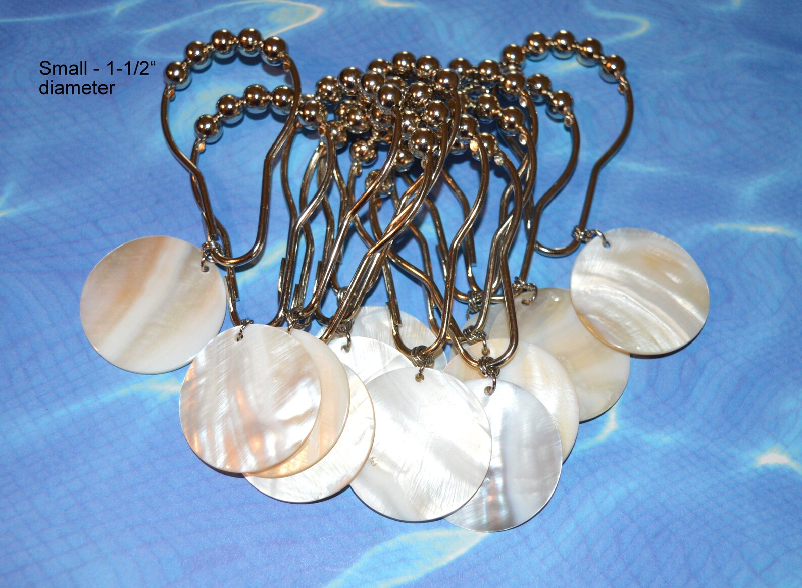 Sea Shell Shower Curtain Hooks Mother of Pearl Shell Disks Etsy