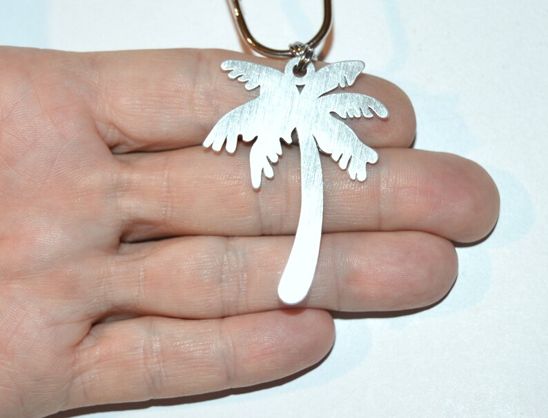 Palm Tree Shower Curtain Hooks Set of 12 Brushed Aluminum Etsy