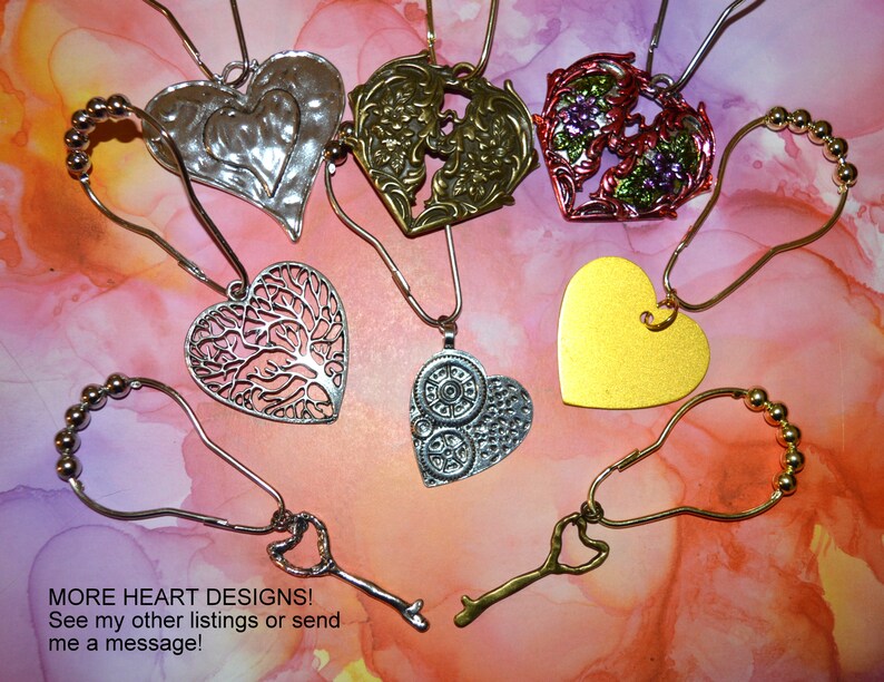 Marbled Heart Shower Curtain Hooks Set of 12 Large 2 Etsy