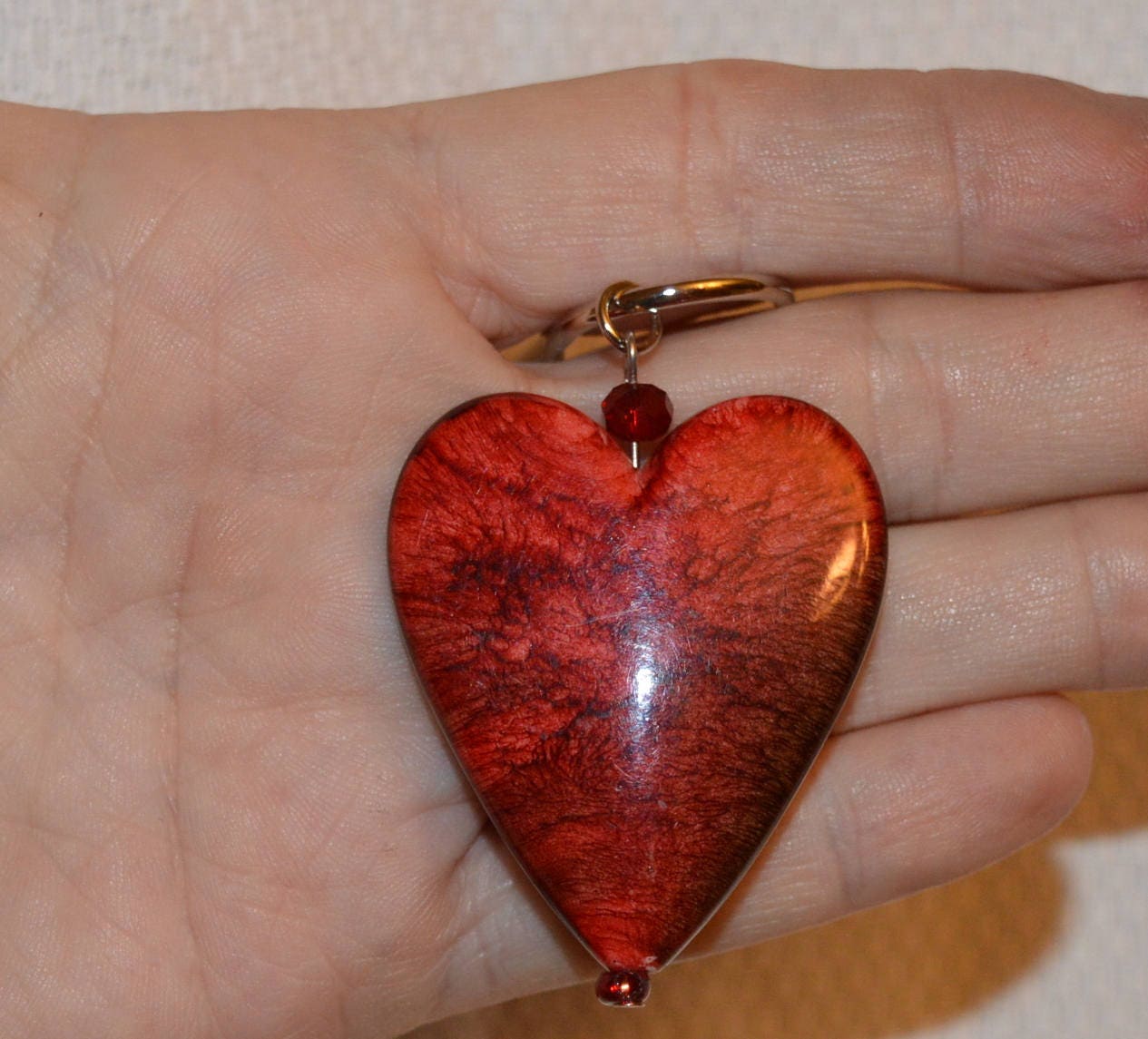 Marbled Heart Shower Curtain Hooks Set of 12 Large 2 Etsy