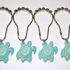 Tribal Sea Turtle Shower Hooks 