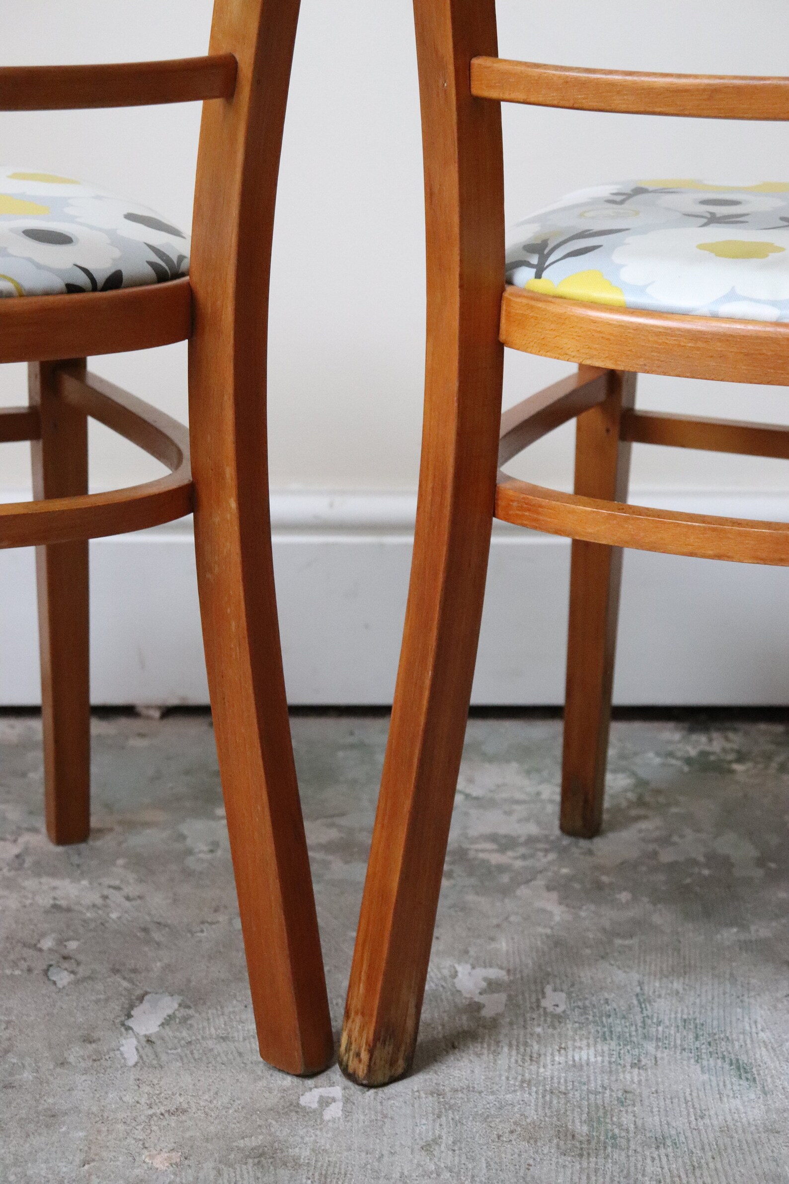 Pair of Restored Mid Century Kitchen Chairs With Recovered Etsy UK